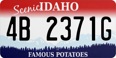 ID license plate 4B2371G