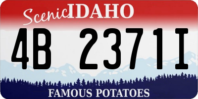 ID license plate 4B2371I