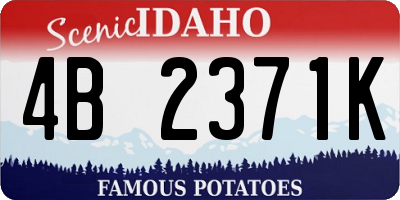 ID license plate 4B2371K