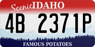 ID license plate 4B2371P