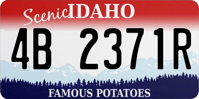 ID license plate 4B2371R