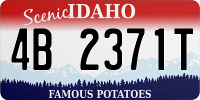 ID license plate 4B2371T