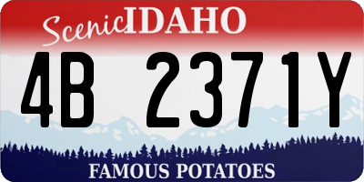 ID license plate 4B2371Y