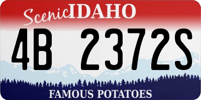 ID license plate 4B2372S