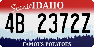 ID license plate 4B2372Z