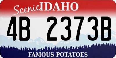 ID license plate 4B2373B