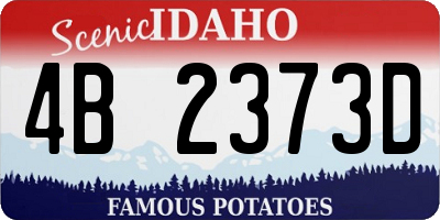 ID license plate 4B2373D
