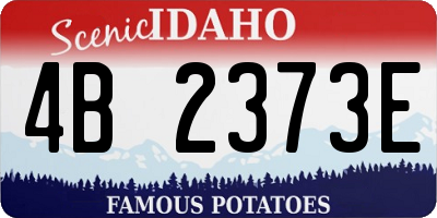 ID license plate 4B2373E