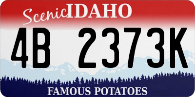 ID license plate 4B2373K