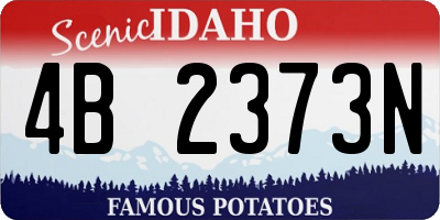 ID license plate 4B2373N