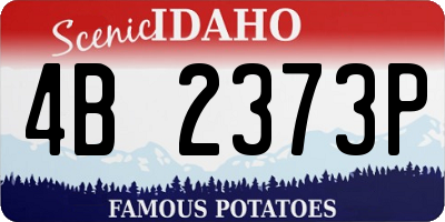ID license plate 4B2373P