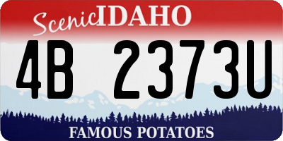 ID license plate 4B2373U