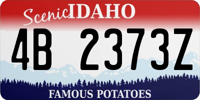 ID license plate 4B2373Z