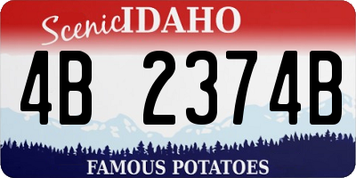 ID license plate 4B2374B