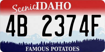 ID license plate 4B2374F