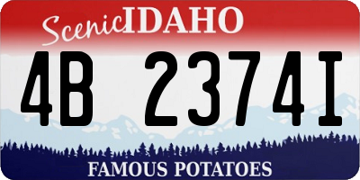 ID license plate 4B2374I