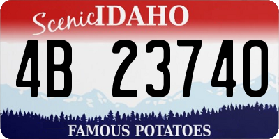 ID license plate 4B2374O