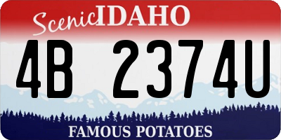 ID license plate 4B2374U