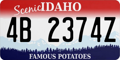 ID license plate 4B2374Z