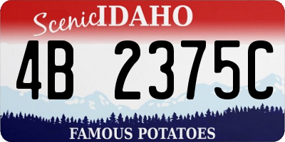 ID license plate 4B2375C
