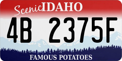 ID license plate 4B2375F