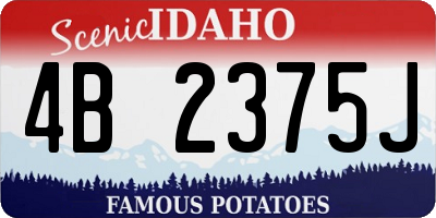 ID license plate 4B2375J