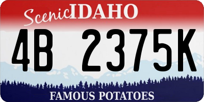 ID license plate 4B2375K