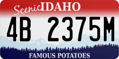 ID license plate 4B2375M