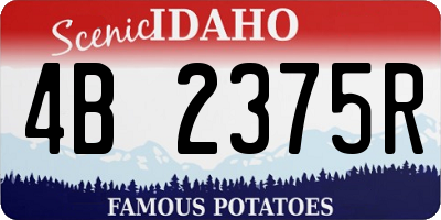ID license plate 4B2375R