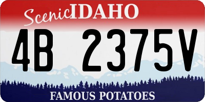 ID license plate 4B2375V