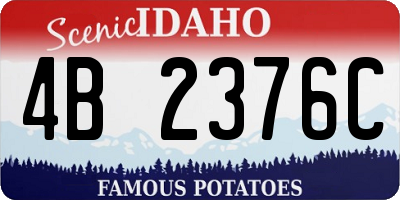 ID license plate 4B2376C