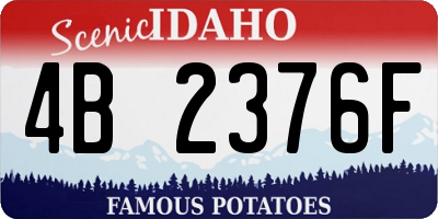 ID license plate 4B2376F