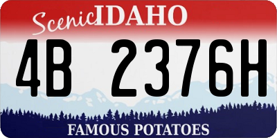 ID license plate 4B2376H
