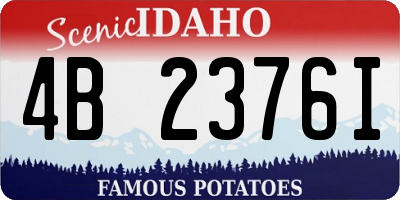ID license plate 4B2376I