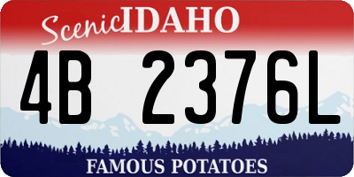 ID license plate 4B2376L