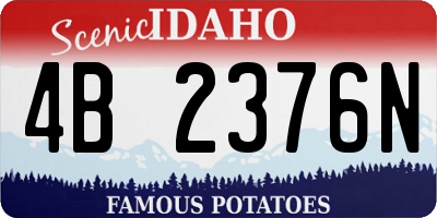 ID license plate 4B2376N