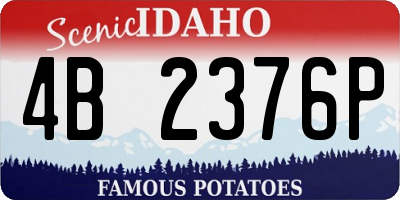 ID license plate 4B2376P