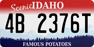 ID license plate 4B2376T