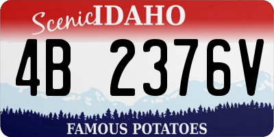 ID license plate 4B2376V
