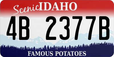 ID license plate 4B2377B