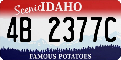 ID license plate 4B2377C