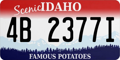 ID license plate 4B2377I