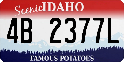 ID license plate 4B2377L