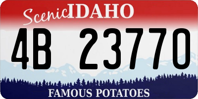 ID license plate 4B2377O