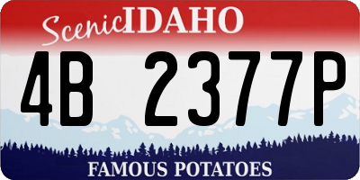 ID license plate 4B2377P