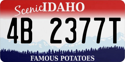 ID license plate 4B2377T
