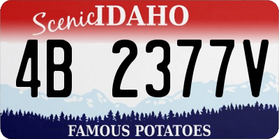 ID license plate 4B2377V