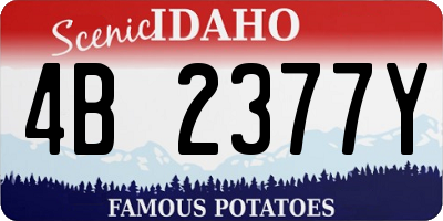ID license plate 4B2377Y
