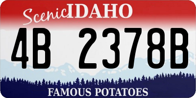 ID license plate 4B2378B