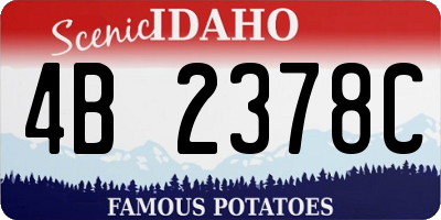 ID license plate 4B2378C